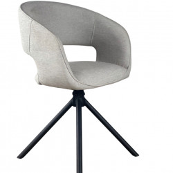 Стул обеденный с автоповоротом HOLLY Perfect (серый/черный)