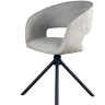 Стул обеденный с автоповоротом HOLLY Perfect (серый/черный)