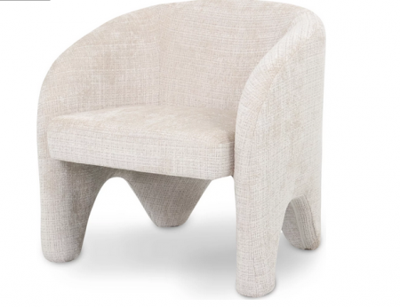 Кресло CRV- Halo Vanilla charm velvet,светло-бежевый