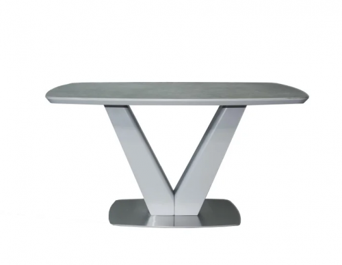 Стол обеденный модерн premium  Evro- California T7242 Light Grey Satin 140*80*76 