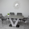 Стол обеденный модерн premium  Evro- California T7242 Light Grey Satin 140*80*76 