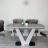 Стол обеденный модерн premium  Evro- California T7242 Light Grey Satin 140*80*76 