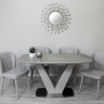Стол обеденный модерн premium  Evro- California T7242 Light Grey Satin 140*80*76 
