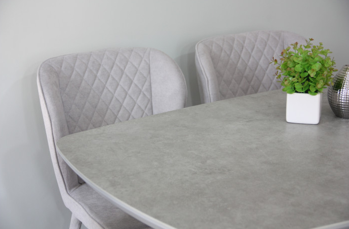 Стол обеденный модерн premium  Evro- California T7242 Light Grey Satin 140*80*76 