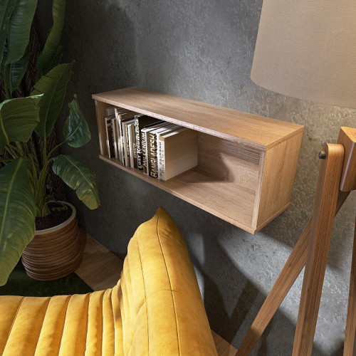 Полка навесная для гостиной EVR- Лайт ПЛН-2 дуб Сонома