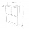 Тумба для обуви в прихожую EVR- Сити-160-2 дуб Сонома + фасад белый