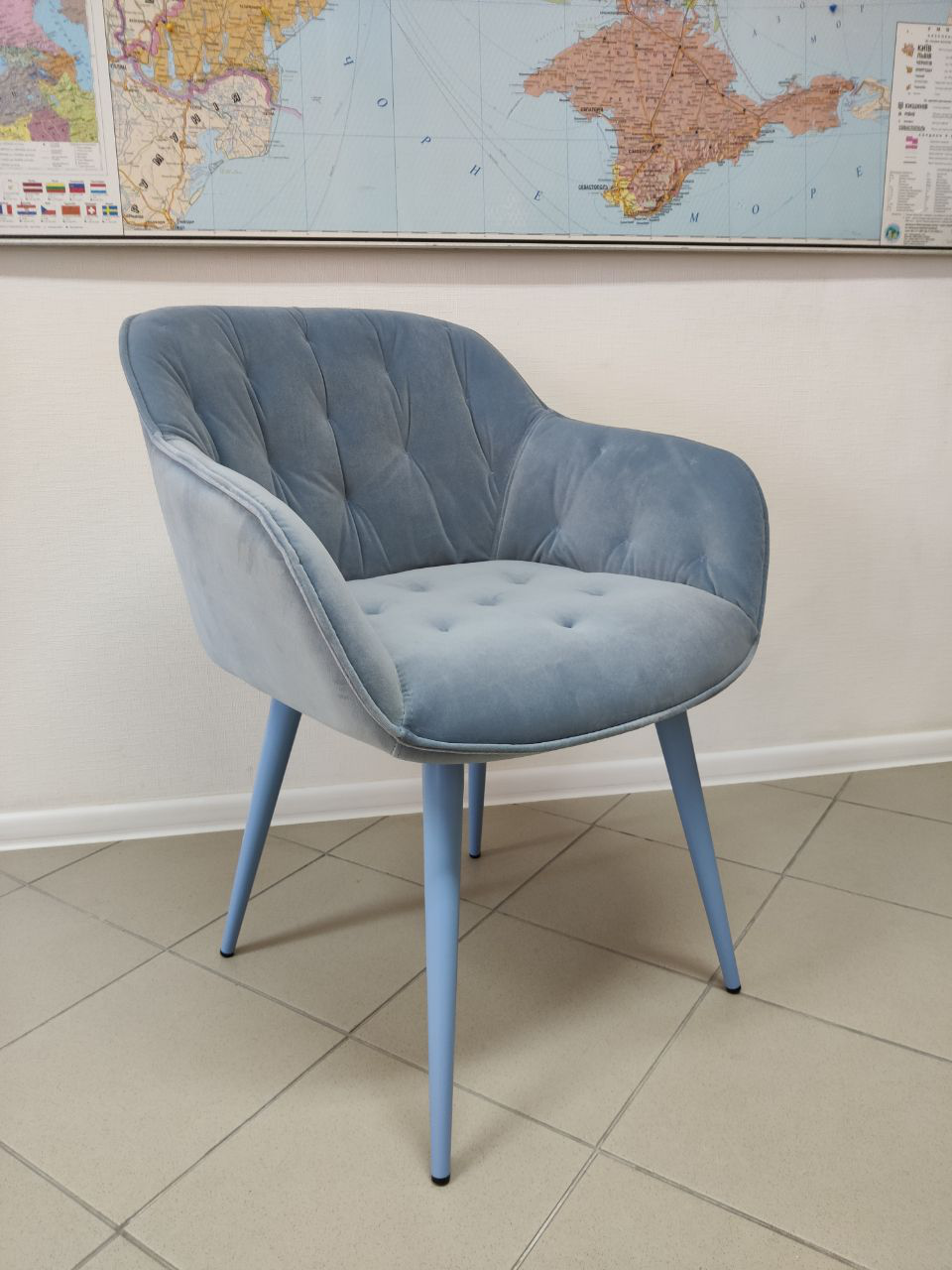 Кресло мягкое NL- VIENA (Вена) голубой