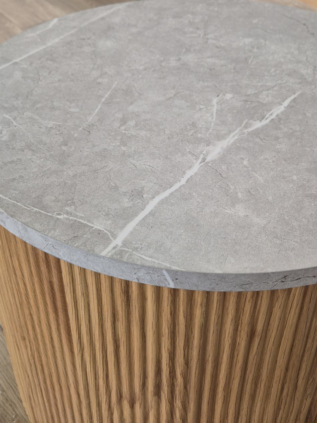 Журнальный столик INI- VERMONT  серый эффект мрамора/ дуб (к-кт)