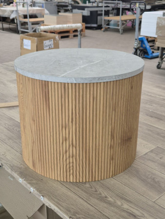 Журнальный столик INI- VERMONT  серый эффект мрамора/ дуб (к-кт)