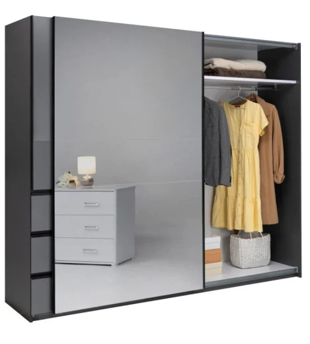 Шкаф - купе MRK- Вильма 1,75; 2,15; 2,5м Графит/Зеркало