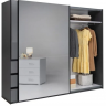 Шкаф - купе MRK- Вильма 1,75; 2,15; 2,5м Графит/Зеркало