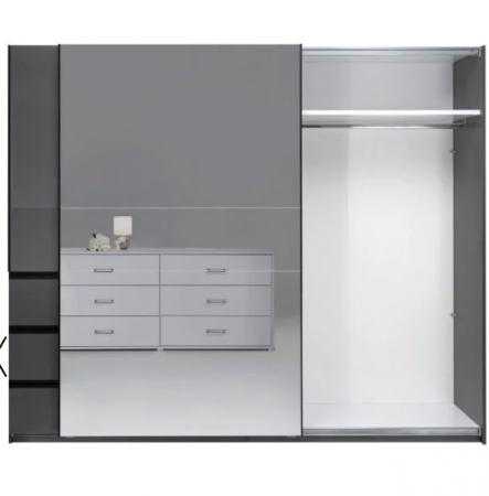 Шкаф - купе MRK- Вильма 1,75; 2,15; 2,5м Графит/Зеркало