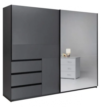 Шкаф - купе MRK- Вильма 1,75; 2,15; 2,5м Графит/Зеркало