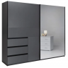 Шкаф - купе MRK- Вильма 1,75; 2,15; 2,5м Графит/Зеркало