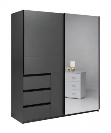 Шкаф - купе MRK- Вильма 1,75; 2,15; 2,5м Графит/Зеркало
