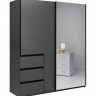 Шкаф - купе MRK- Вильма 1,75; 2,15; 2,5м Графит/Зеркало