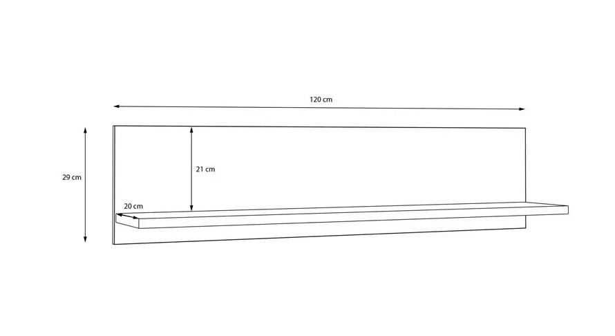 Полка навесная Forte OAK SQUERE OSQB02 дуб маувелла/ песочный
