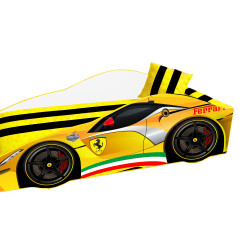 Кровать машина VRN- Ferrari  E-2, серии «Элит» желтая