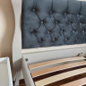 Кровать деревянная RBV- Корона (белый, серый, кашемир)