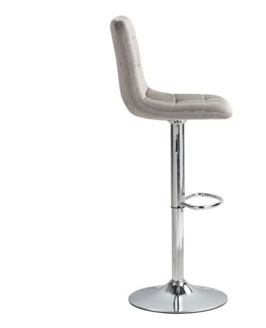 Барный стул MFF- Damask серый велюр 