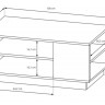 Стол журнальный Perfect Home Arco (Marco) 100 Дуб артизан/графит