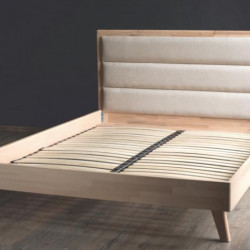 Кровать деревянная с мягким изголовьем CML- Моника