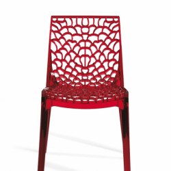 Стул из поликарбоната CA- GRUVYER ROSSO RUBINO S6316TRRR