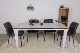 Стол обеденный модерн NL- ALTA керамика белый