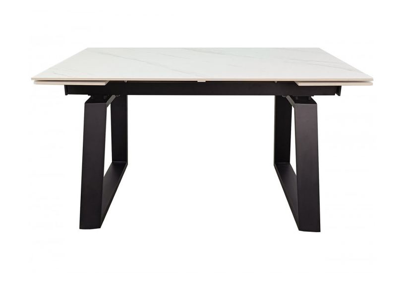 Стол раскладной INI- BERNARD CERAMIC 140(200)*90 белый мат/ черный 