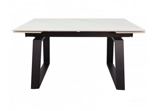 Стол раскладной INI- BERNARD CERAMIC 140(200)*90 белый мат/ черный 