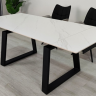 Стол раскладной INI- BERNARD CERAMIC 140(200)*90 белый мат/ черный 