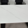 Стол раскладной INI- BERNARD CERAMIC 140(200)*90 белый мат/ черный 