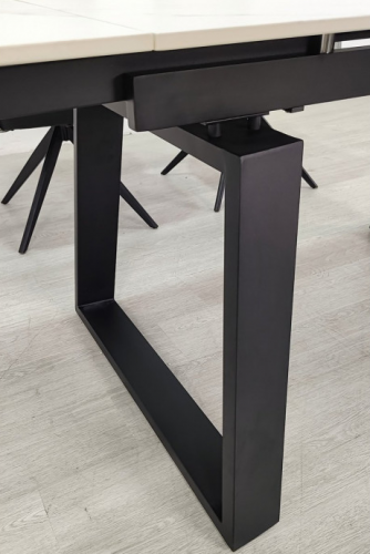 Стол раскладной INI- BERNARD CERAMIC 140(200)*90 белый мат/ черный 