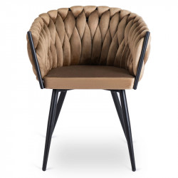 Кресло Ont- ELENA Бежевый велюр 