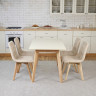 Кухонный комплект Ont- Алонзо 120 бежевый раздвижной стол + 4 стула Дарио