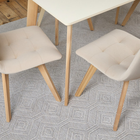 Кухонный комплект Ont- Алонзо 120 бежевый раздвижной стол + 4 стула Дарио