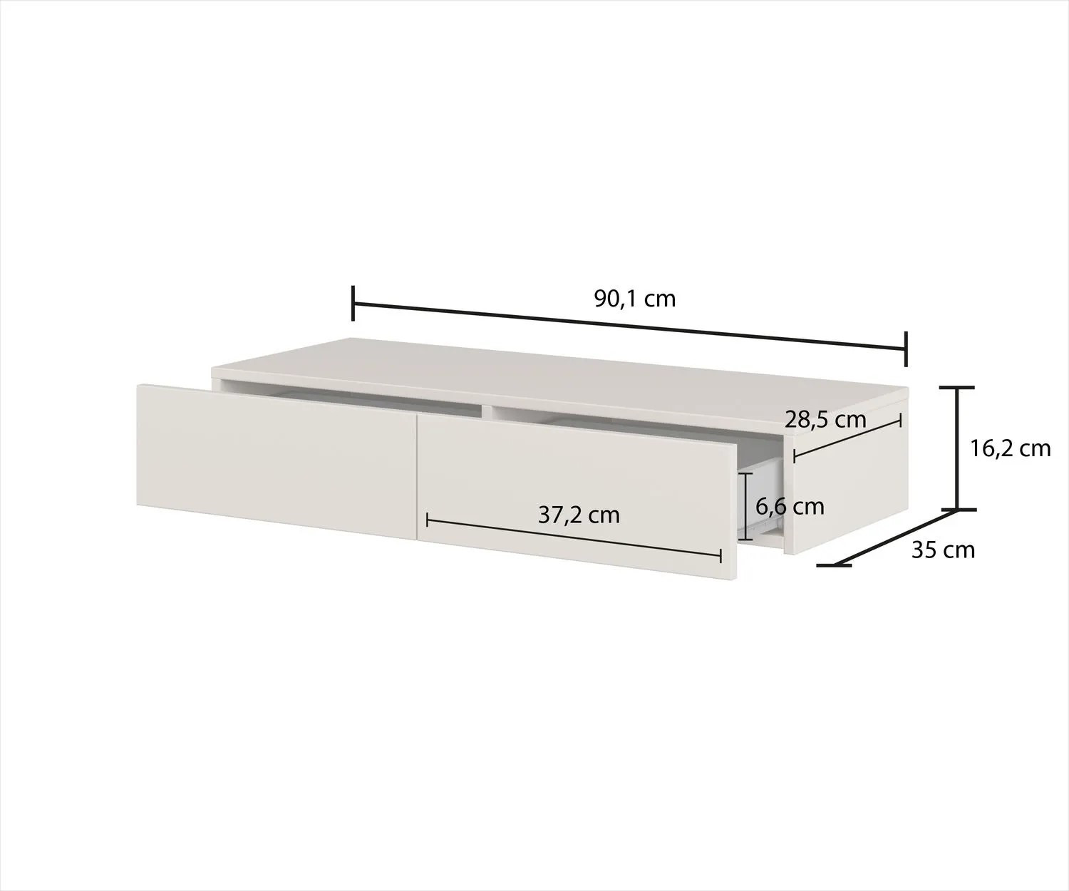 Туалетный столик подвесной с зеркалом Helvetia JUKON S 24KSND59 (кашемир/черный)