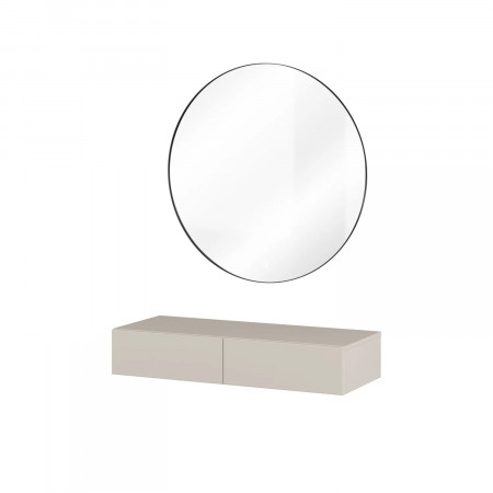 Туалетный столик подвесной с зеркалом Helvetia JUKON S 24KSND59 (кашемир/черный)