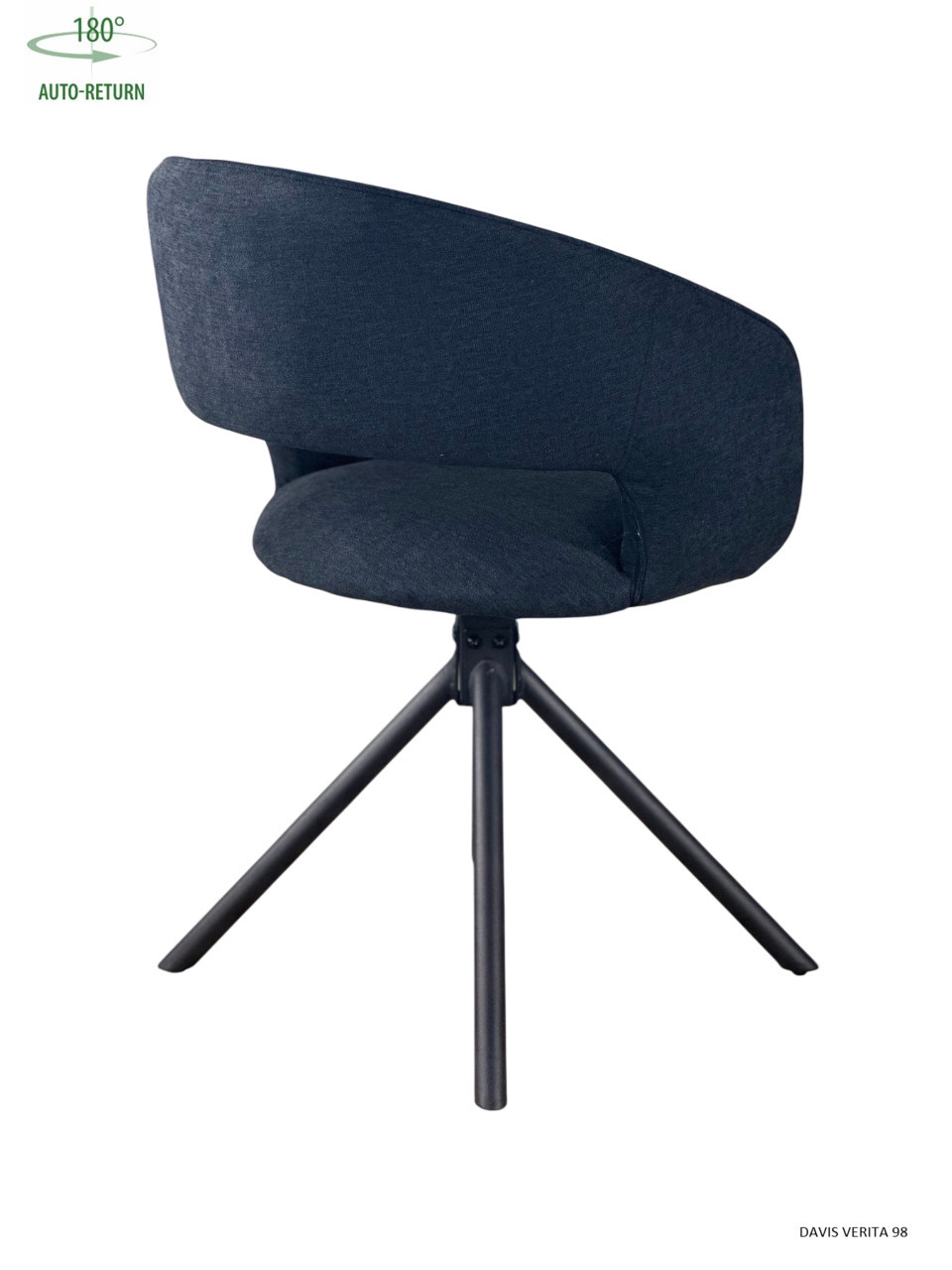 Стул обеденный с автоповоротом HOLLY Perfect (черный)