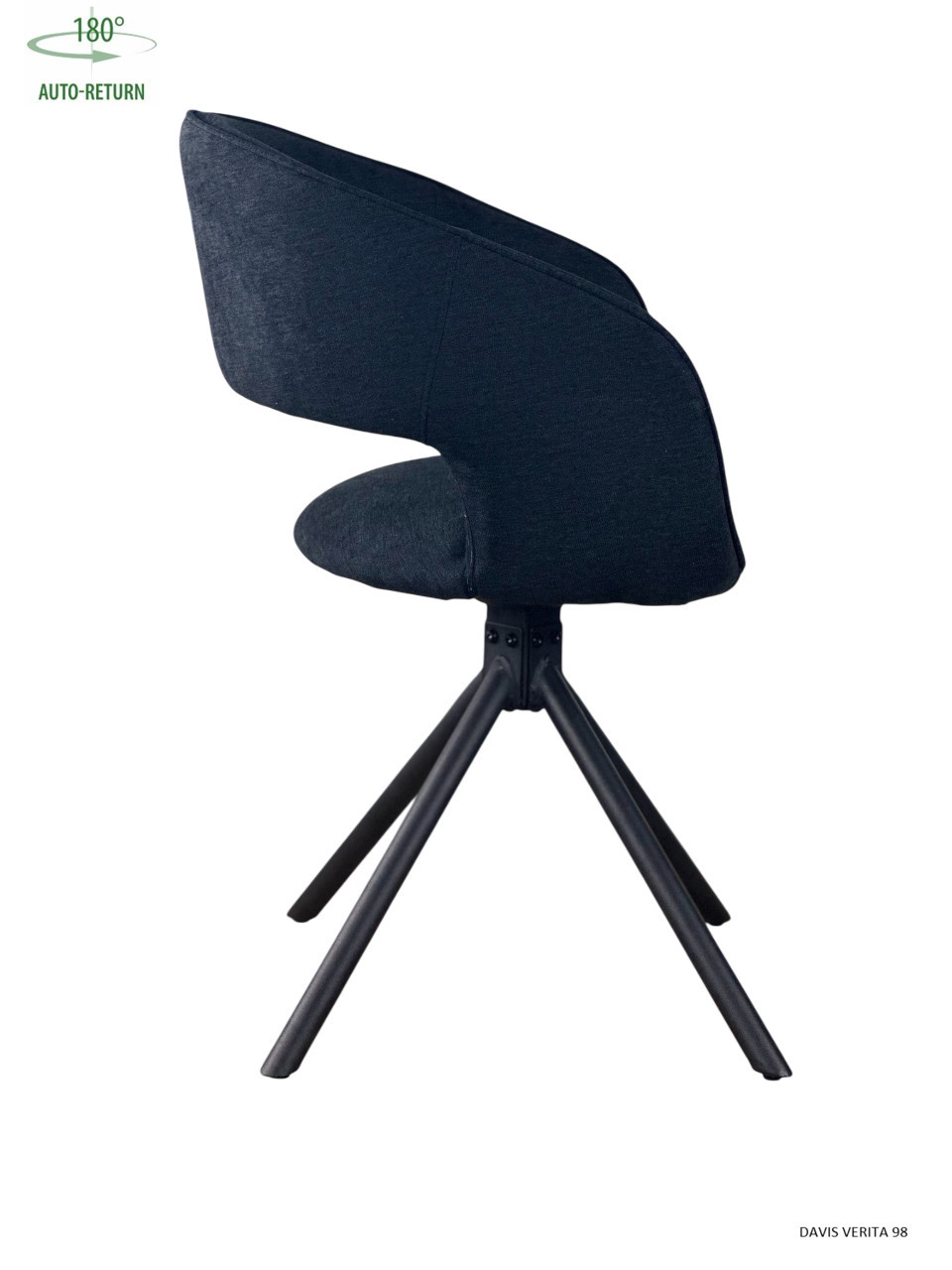 Стул обеденный с автоповоротом HOLLY Perfect (черный)