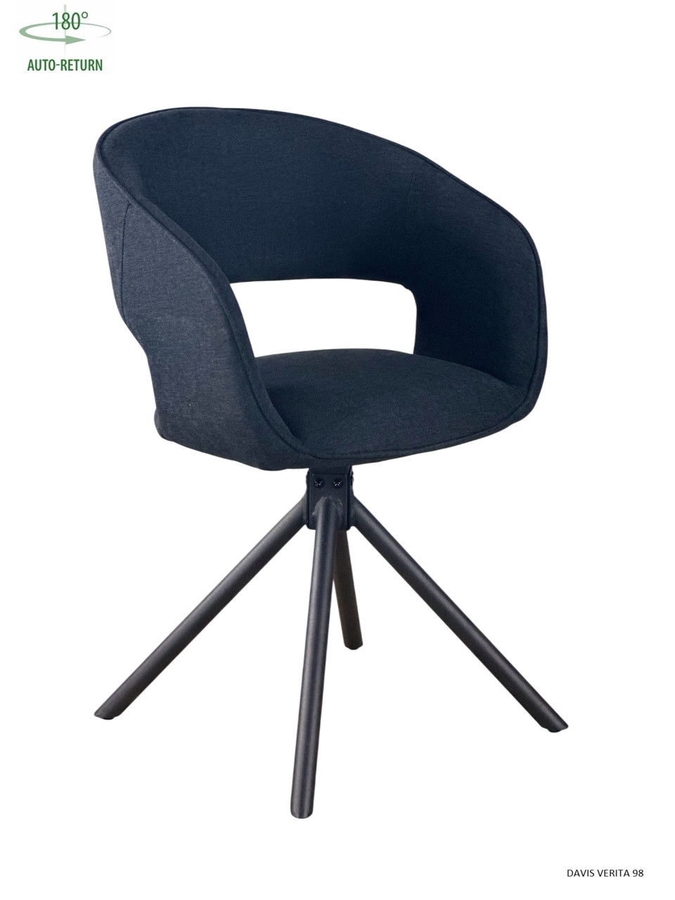 Стул обеденный с автоповоротом HOLLY Perfect (черный)