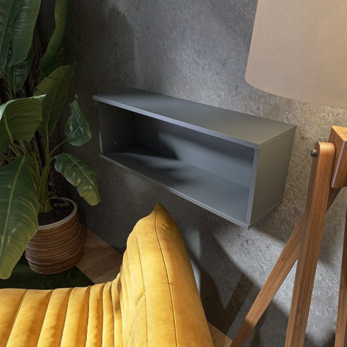 Полка навесная для гостиной EVR- Лайт ПЛН-2 графит