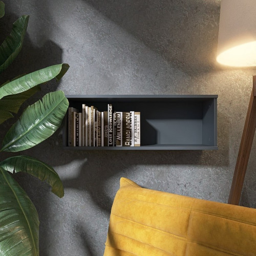 Полка навесная для гостиной EVR- Лайт ПЛН-2 графит