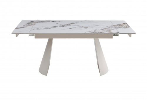 Стол керамический раздвижной VTR- ТМL-1301 (Сорренто) голден вайт + капучино