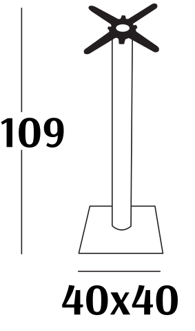База для стола VLL- SCAB Tiffany 5186IL H109 (полированная сталь)