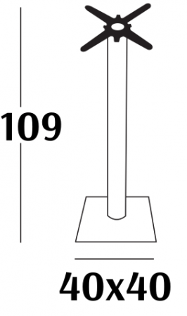 База для стола VLL- SCAB Tiffany 5186IL H109 (полированная сталь)