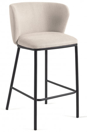 Стул полубарный Kave Home CISELIA CC3001KY12H (бежевый шенилл)