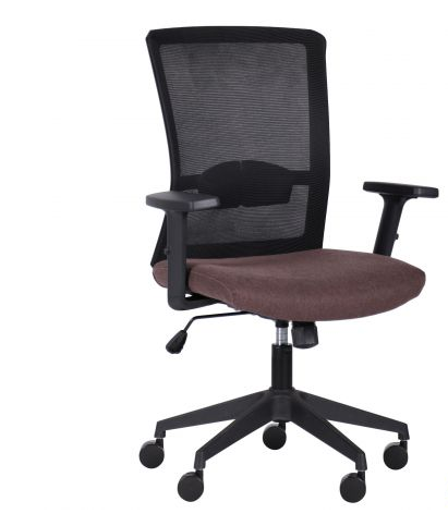 Кресло офисное AMF- Uran Black сиденье Сидней-26/спинка Сетка SL-00 черная