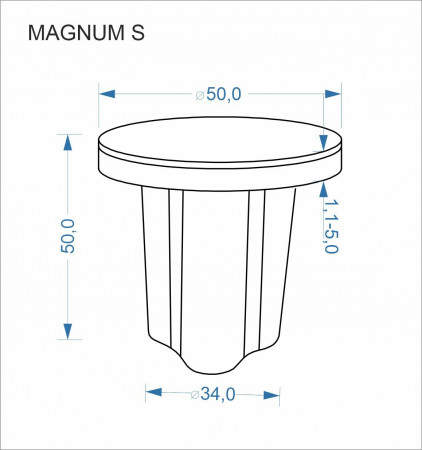 Стол журнальный HALMAR MAGNUM_S-LAW белый мрамор/натуральный