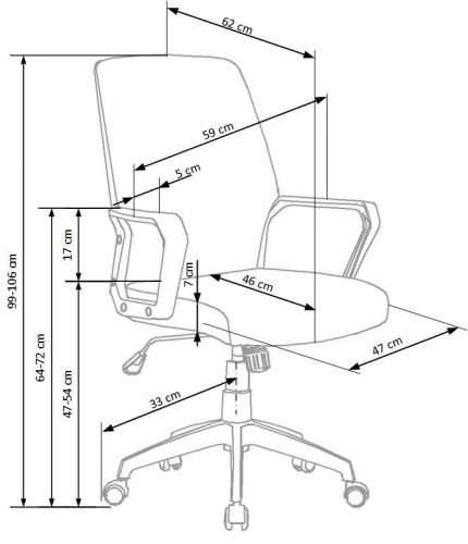 Кресло офисное PL- Halmar SPIN 2